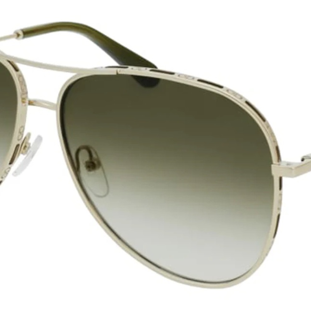 Salvatore Ferragamo with Gradient Color Gold Aviator Sunglasses